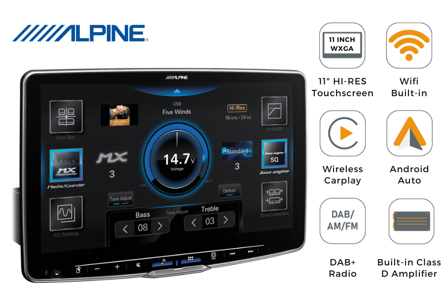 Alpine Ilx F D Halo Inch Touchscreen Stereo Head Unit With