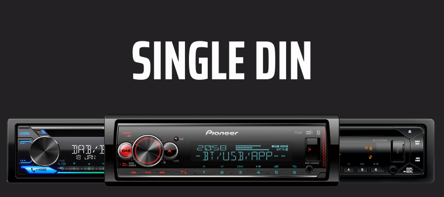 Single DIN radio stereo head units 