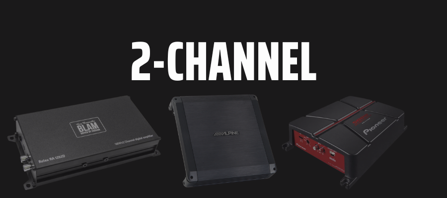 2-channel car audio amplifier for speaker upgrades