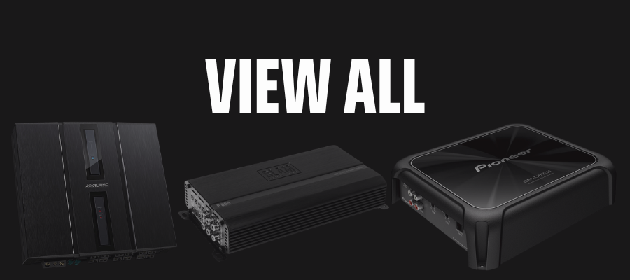 Car audio amplifiers for speaker and subwoofer upgrades