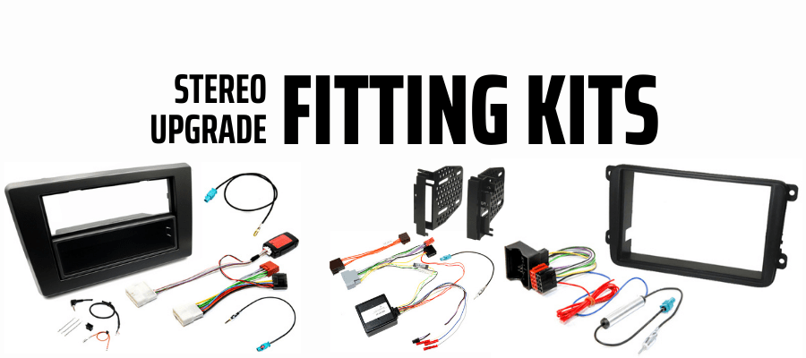 Complete kits for fitting a new radio head unit -Car Specific