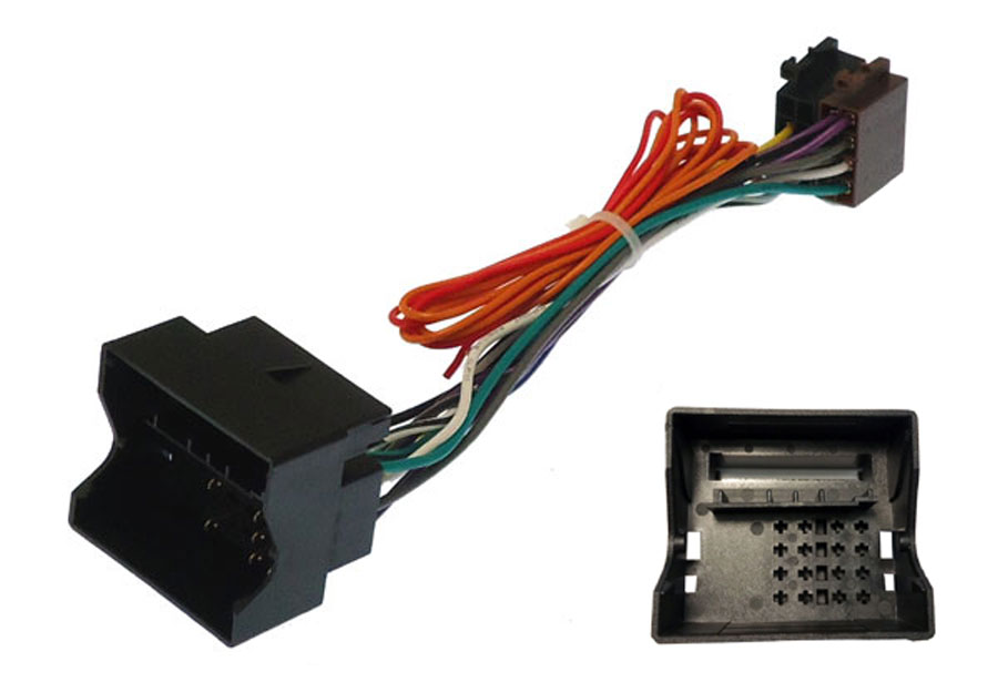 VW group quadlock to ISO radio adapter harness, with CANbus ignition -  InCarTec