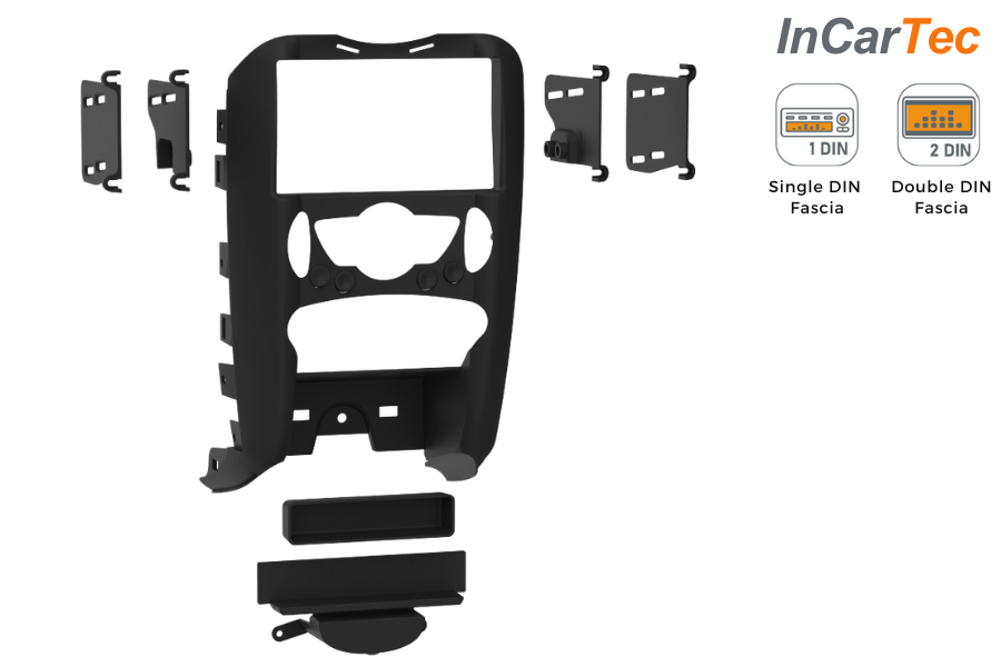 Mini Cooper/One R55, R56, R57, R58, R59 (2007-2014) Single & Double DIN car radio fascia BLACK