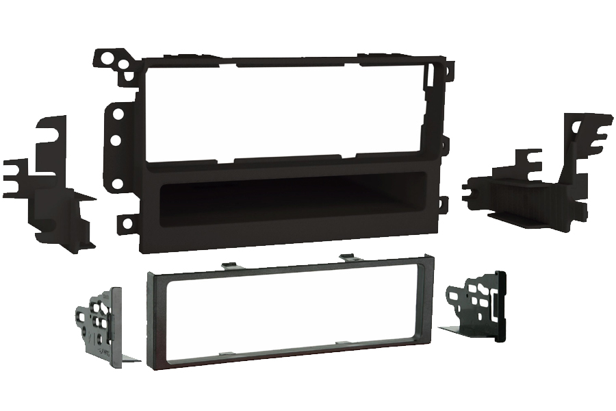 Cadillac, Chevrolet, GMC, Hummer, Suzuki (GM Delco) Single DIN car audio fascia adapter (MATT BLACK)