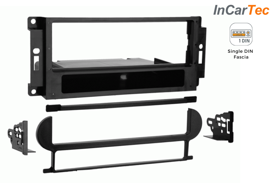 Chrysler, Dodge, Jeep (2005-2007) Single DIN car audio stereo fascia adapter panel 