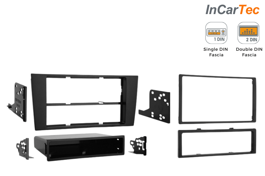 Audi A4(B5) RS4 Single/Double DIN car radio stereo fascia adapter panel (MATT BLACK)