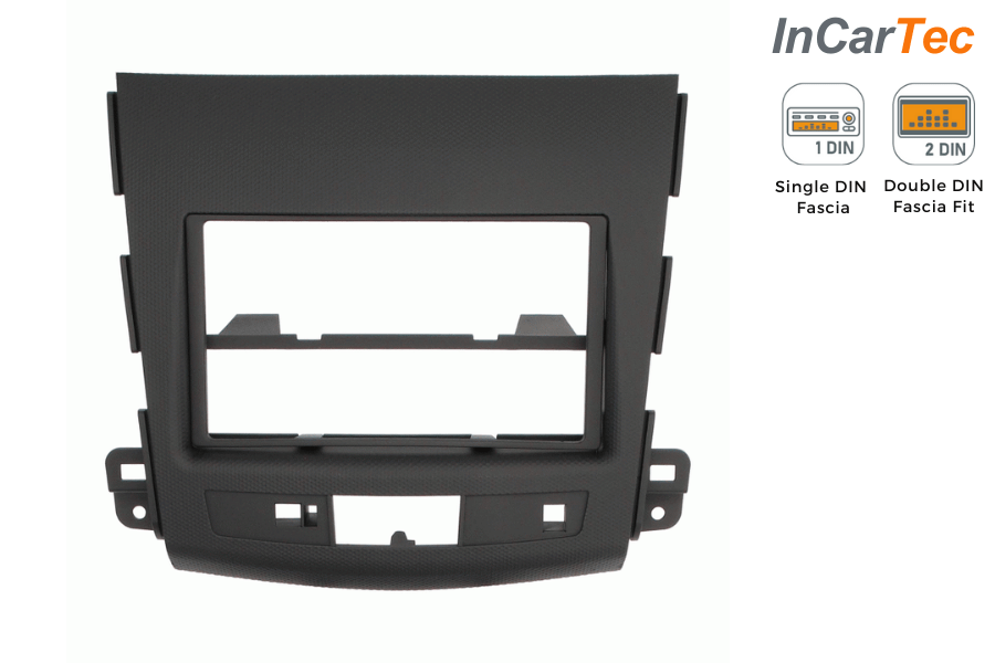 Citroen C-Crosser, Peugeot 4007 (WITHOUT OEM NAV) single/ Double DIN car audio fascia (BLACK)
