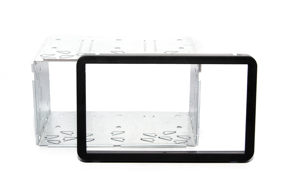 Alfa 159 Double DIN car audio fascia adapter panel and cage kit (MATT BLACK)