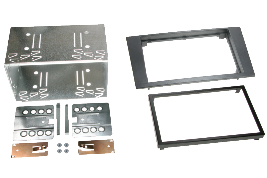 Ford Mondeo (2003-2007) STRAIGHT FIT Double DIN car audio fascia radio cage kit (ANTHRACITE)