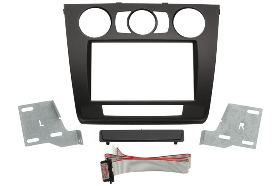 BMW 1 series (E87) 03/2007 Facelift Double DIN fascia adapter cage kit (MANUAL AIR CON)