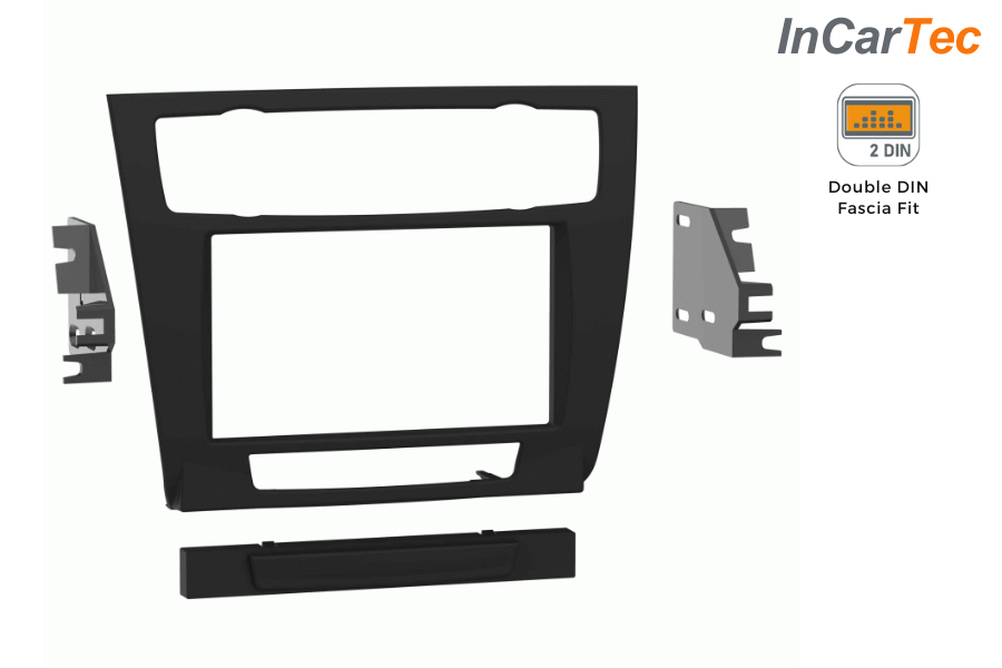 BMW 1 series (E87) 03/2007 Facelift Double DIN car audio fascia adapter (AUTO AIR CON)