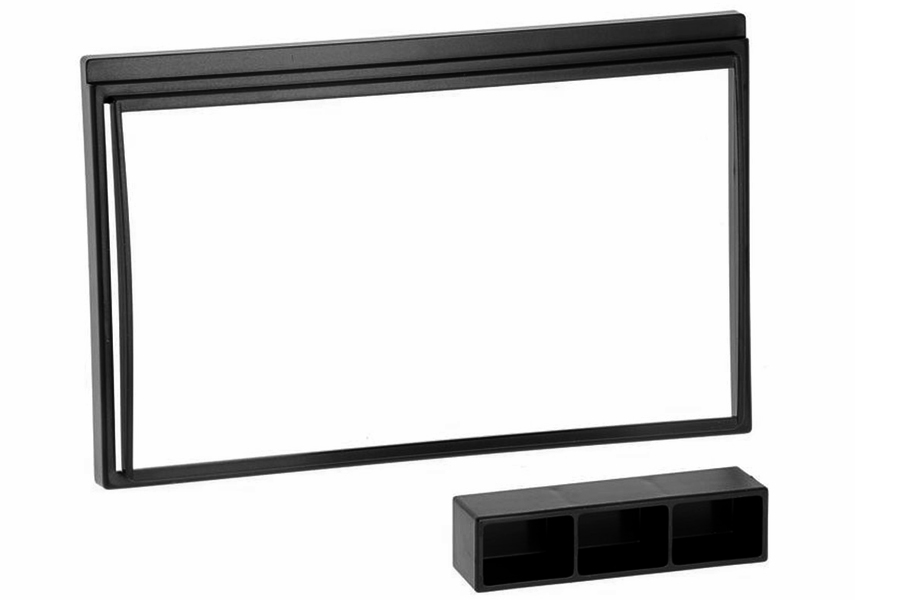 Nissan Micra K12 and C+C (2005-2010) Double DIN car radio fascia adapter panel (BLACK)