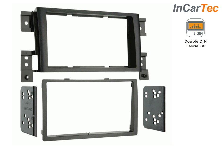 Suzuki Grand Vitara Mk3 (2005-2015) Double DIN car audio stereo fascia adapter (MATT BLACK)