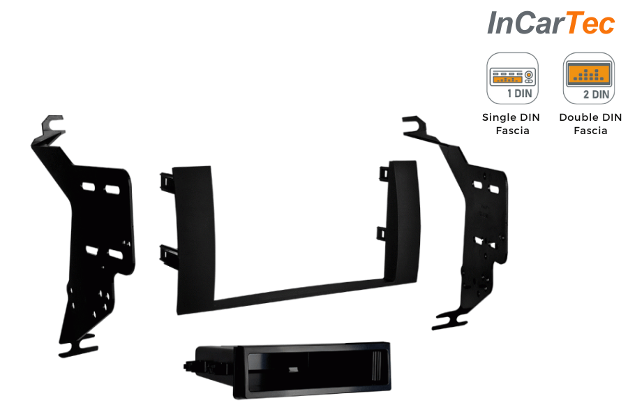 Toyota Prius (2004-2009) Single/Double DIN car audio stereo fascia adapter (MATT BLACK)