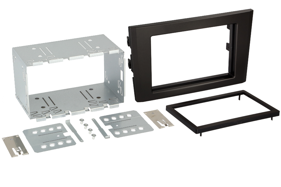 Volvo XC90 (2002-2014) Double DIN car audio fascia radio cage kit (MATT BLACK)