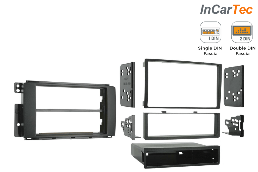 Smart ForTwo (08-11) ForFour (04-06) Single/Double DIN car audio stereo fascia adapter panel