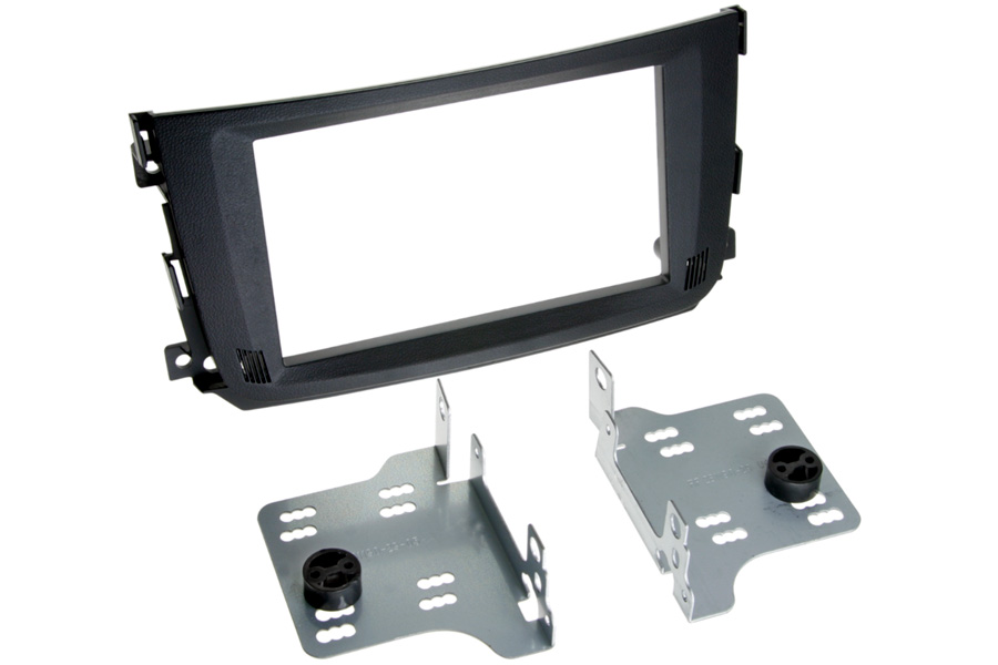 Smart For Two (2010-2014) Double DIN car radio fascia adapter panel (MATT BLACK)