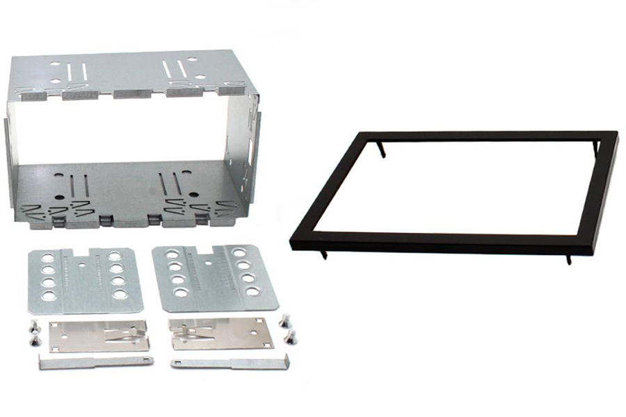 Saab 9-5 MK1 (1997 - 2006) replacement Double DIN cage and fascia adapter trim kit (MATT BLACK)