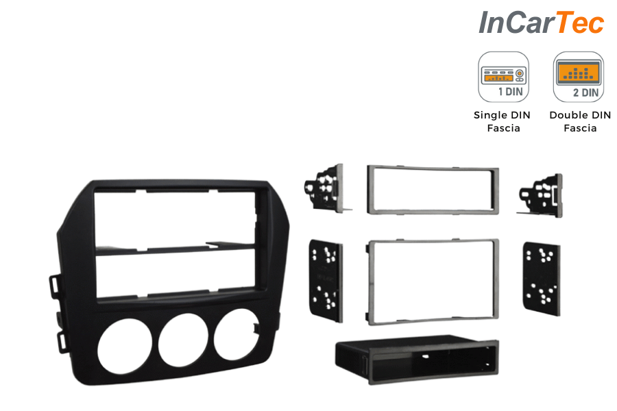 Mazda MX5 (2009-2015 facelift) Single/Double DIN car audio stereo fascia adapter panel