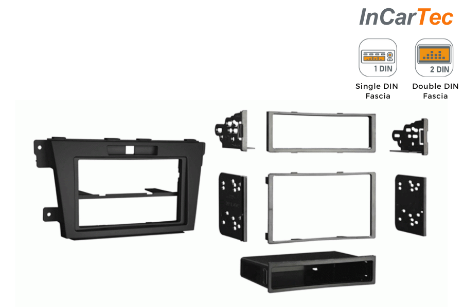 Mazda CX-7 (2007-2012) Single/Double DIN car audio stereo fascia kit (MATT BLACK)