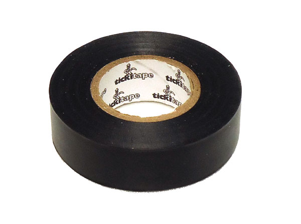 Black PVC adhesive electrical insulation tape (20mm x 20m) 1 ROLL