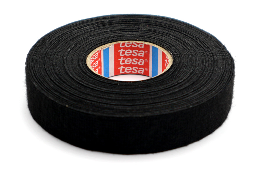 Tesa Black PET Fleece cloth electrical harness tape (20mm x 25m) 1 ROLL