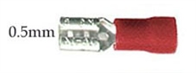 Red Spade push-on 4.8mm for 0.5mm tab width