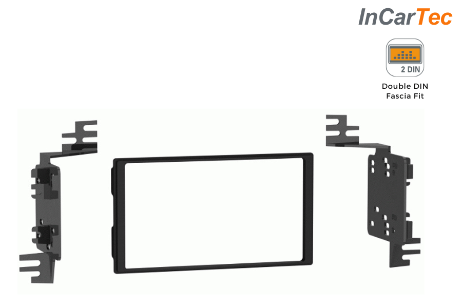 Kia Sportage (05-08) Rio (06-09) Hyundai Accent (06-09) Double DIN car fascia adapter (MATT BLACK)