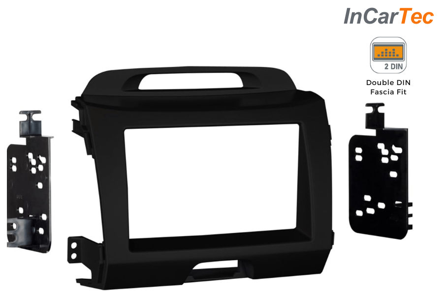 Kia Sportage (2010-2015) Double DIN car audio stereo fascia adapter (DARK GREY)