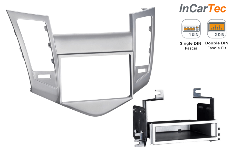 Chevrolet/ Holden Cruze (2011-2016) Single/Double DIN car radio fascia adapter panel (SILVER)