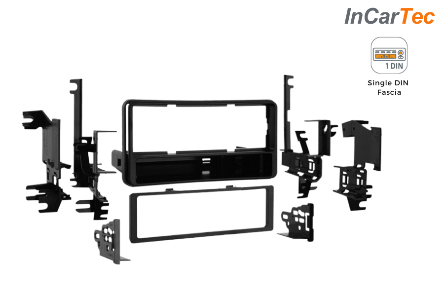 Toyota and Scion (2004-2015) Single DIN car audio stereo fascia adapter (MATT BLACK)