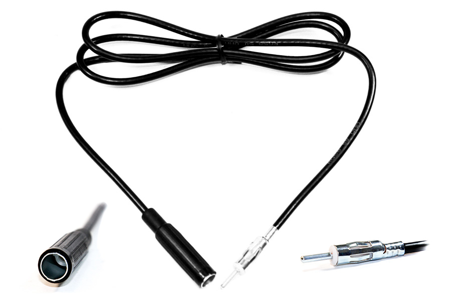 1.5 metre car radio antenna extension cable (DIN Plug Connector to DIN Socket)