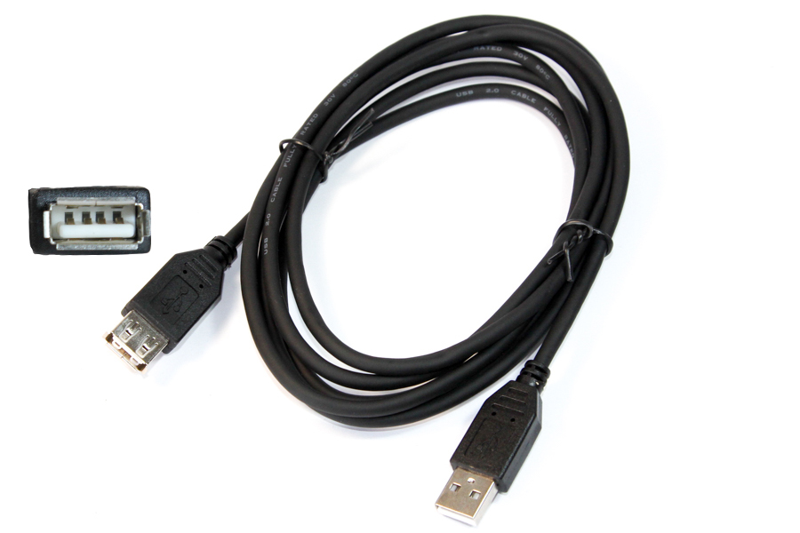 2 metre USB male to USB female extension cable