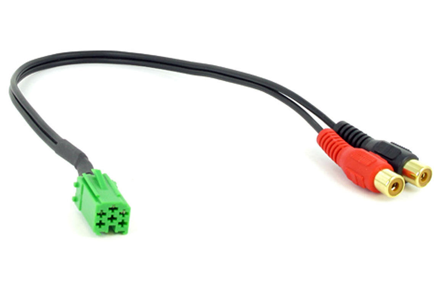 AUX In interface Audio Cable Adapter for Renault UPDATE LIST RADIOS (Mini ISO to RCA connections) 