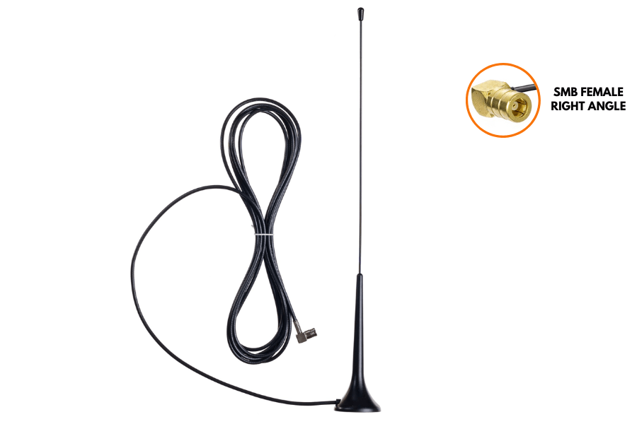 Magnetic mount DAB+ car aerial antenna whip (With 2db gain) 