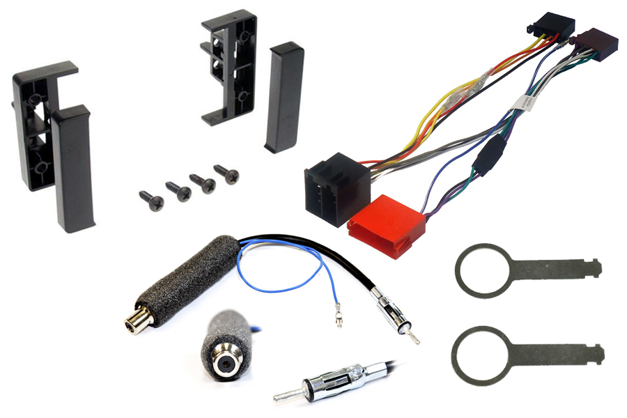 Audi A2, A4, A6 complete Single DIN stereo upgrade fitting kit (STANDARD REAR AMPLIFIED) 