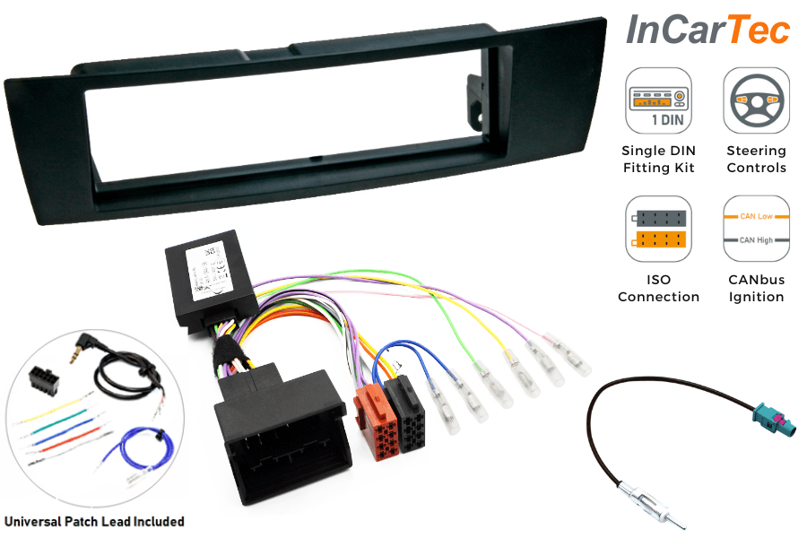 BMW 1/3/Z4 Series (E80/E90) Single DIN car stereo upgrade fitting kit (WITH SWC)