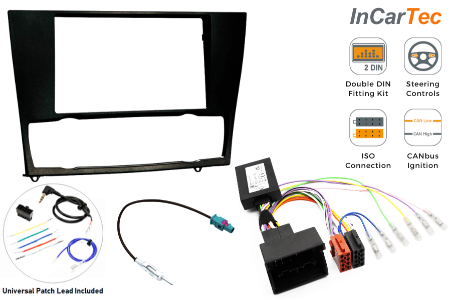BMW 3 series (E90/E91/E92/E93) Double DIN stereo upgrade fitting kit (WITH STEERING CONTROLS)
