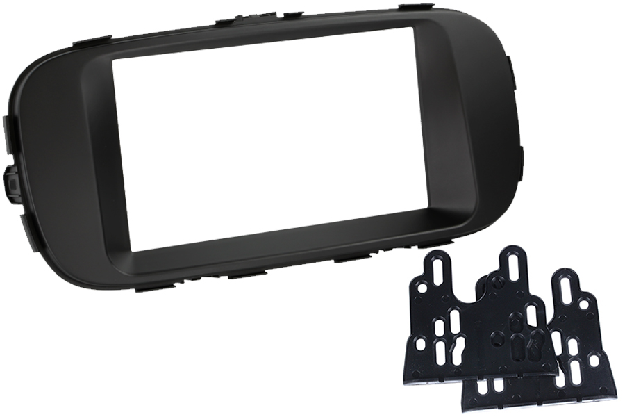Kia Soul 2nd Gen (2014-2019) Double DIN car audio fascia adapter panel (MATT BLACK)