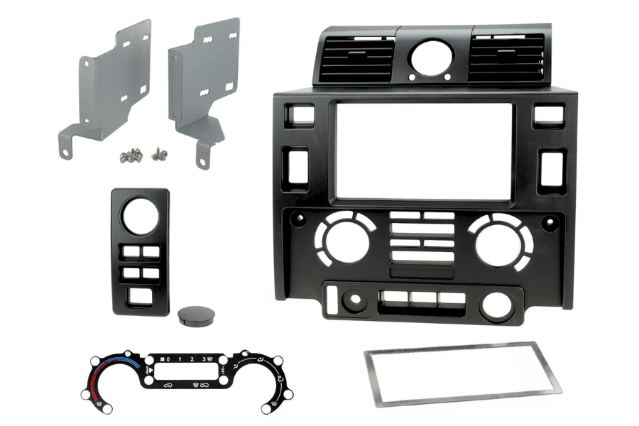 Land Rover Defender Facelift (2007-2016) Double DIN Car Radio Fascia Kit (Matt Black)