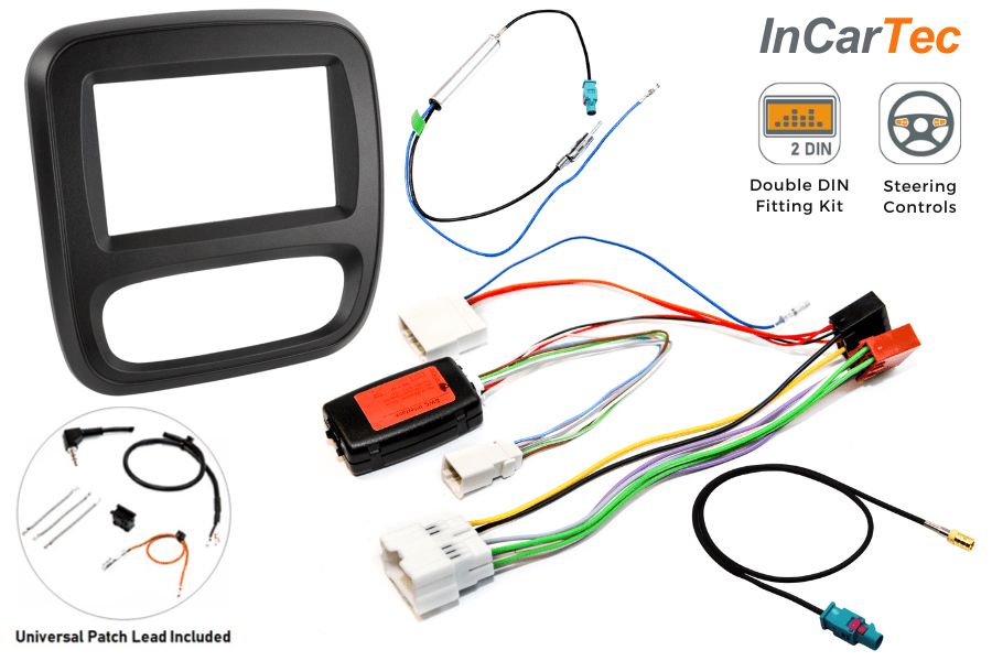 Renault Trafic, Nissan NV300, Vauxhall Vivaro (2014>) Double DIN fitting kit (NAVIGATION SYSTEMS)