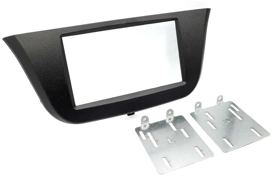 Iveco Daily (2014 Onwards) Double DIN (FLUSH FIT) radio fascia adapter panel (MATT BLACK)