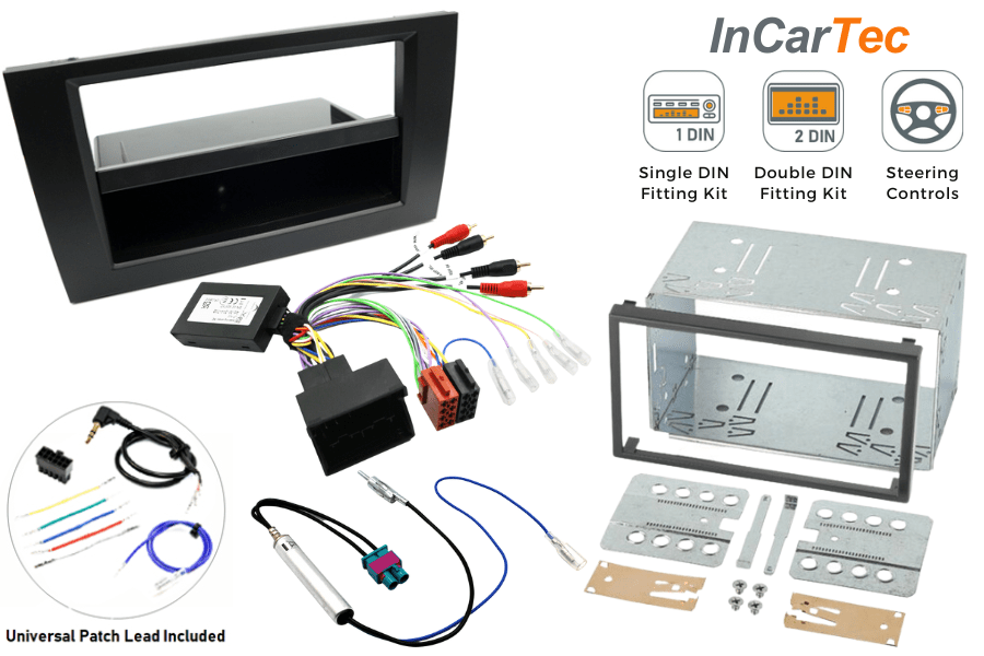 Audi A4 (B7) (2005-2008) Single/Double DIN fitting kit with CANbus/SWC (FULLY AMPLIFIED) 