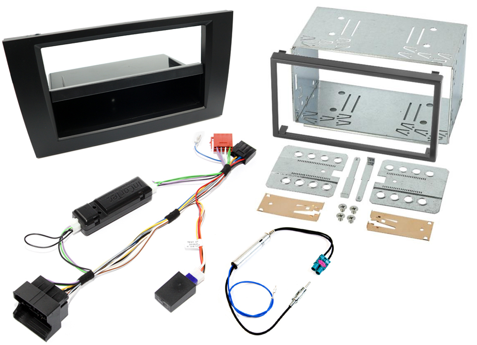 Audi A4 (B7) (2005-2008) Single/Double DIN fitting kit with CANbus IGN (REAR AMPLIFIED)