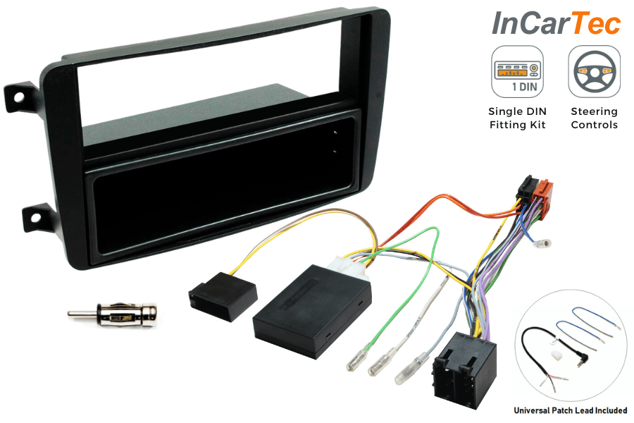 Mercedes (AUDIO 10) Single DIN complete stereo upgrade fitting kit (WITH STEERING WHEEL CONTROLS)