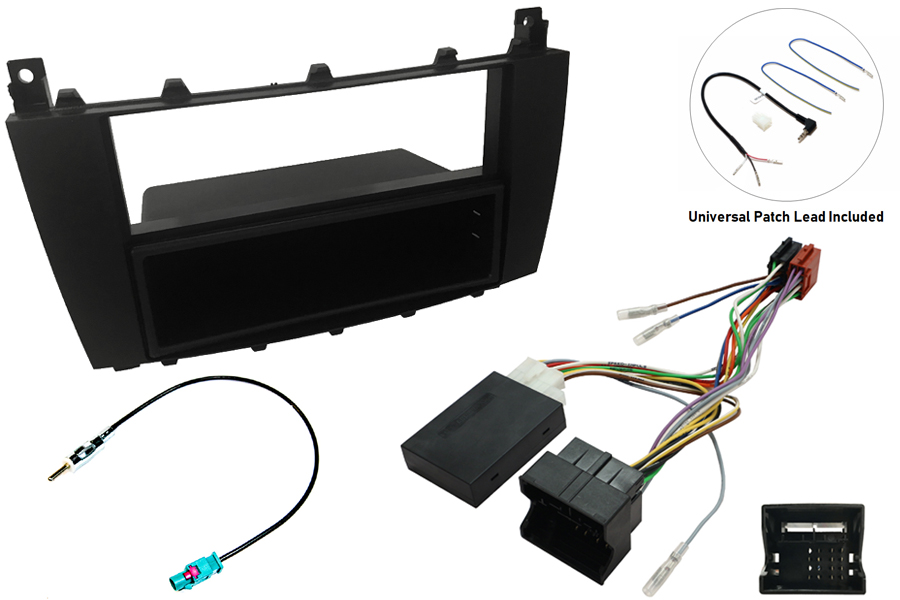 Mercedes C-Class (2004-2007) Single/Double DIN stereo upgrade fitting kit (AUDIO 20/NTG2 SYSTEMS)