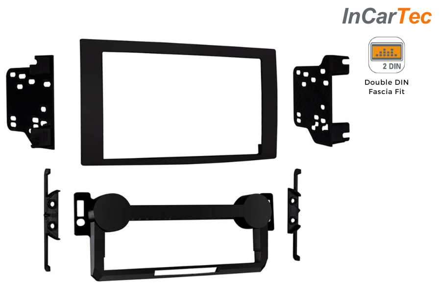 Chrysler PT Cruiser (2006-2010) Jeep Grand Cherokee (2005-2007) Double DIN car fascia (MATT BLACK)