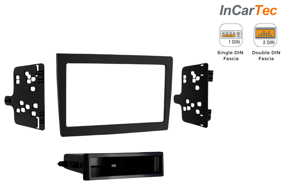 Porsche 911/ Boxster/ Coupe (987/ 997) Single/Double DIN car stereo fascia adapter (MATT BLACK)
