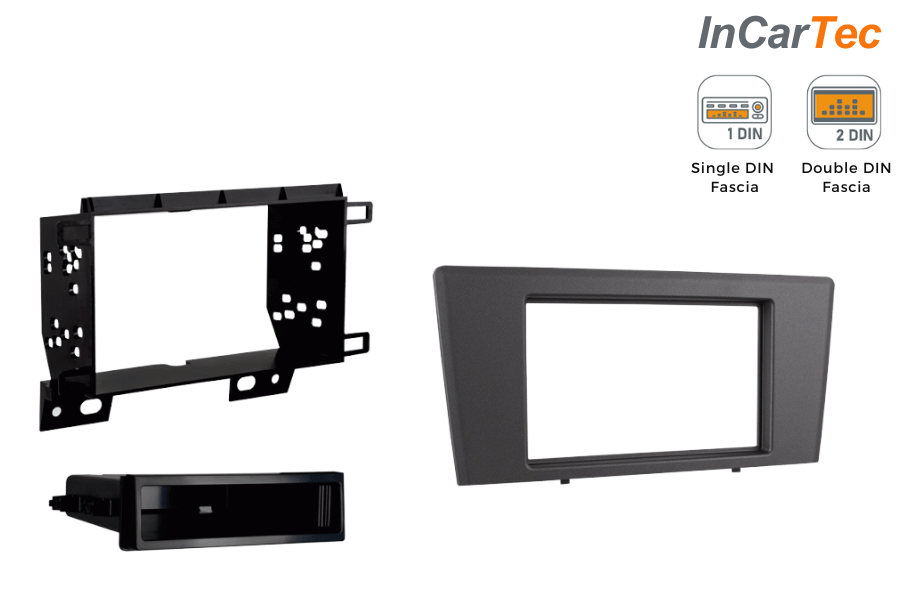 Volvo C70, S60, V70 and XC70 (2000-2005) Single/ Double DIN car radio fascia adapter panel (GREY)
