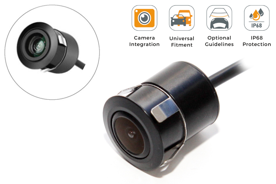 Universal car/ vehicle reverse view 18mm flush mount camera (NTSC)